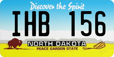 ND license plate IHB156
