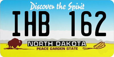 ND license plate IHB162
