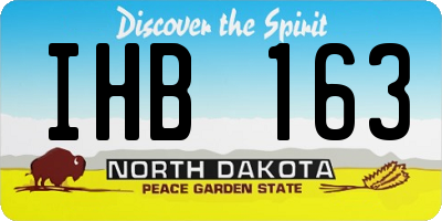 ND license plate IHB163