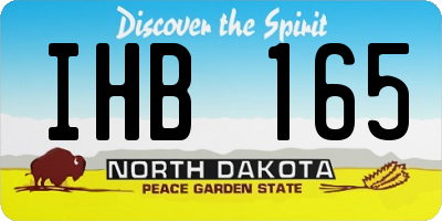 ND license plate IHB165