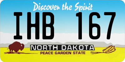 ND license plate IHB167