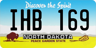 ND license plate IHB169