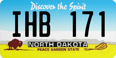 ND license plate IHB171