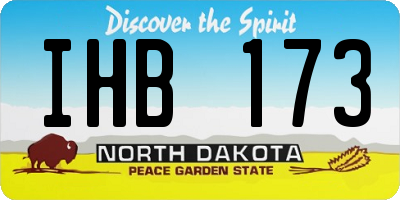 ND license plate IHB173