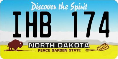 ND license plate IHB174