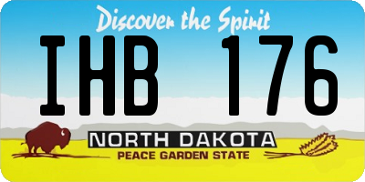 ND license plate IHB176