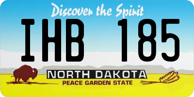 ND license plate IHB185