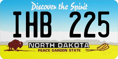 ND license plate IHB225