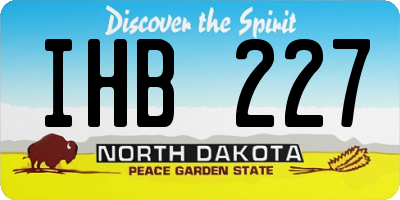 ND license plate IHB227