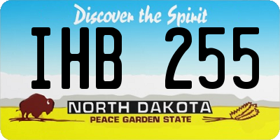 ND license plate IHB255