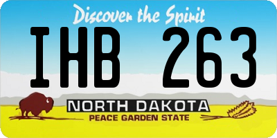 ND license plate IHB263