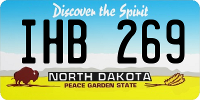 ND license plate IHB269