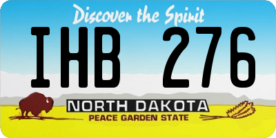 ND license plate IHB276