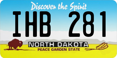 ND license plate IHB281