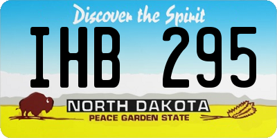 ND license plate IHB295