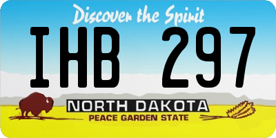 ND license plate IHB297