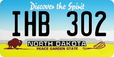 ND license plate IHB302