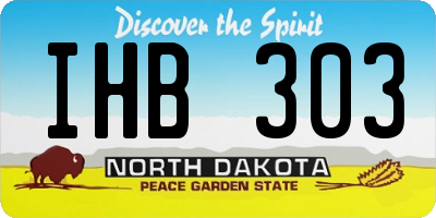 ND license plate IHB303
