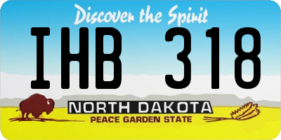 ND license plate IHB318