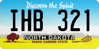 ND license plate IHB321