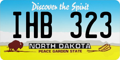 ND license plate IHB323