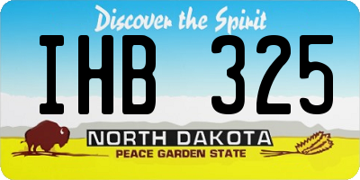 ND license plate IHB325