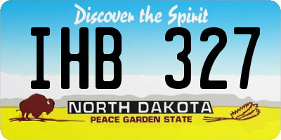 ND license plate IHB327