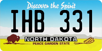ND license plate IHB331