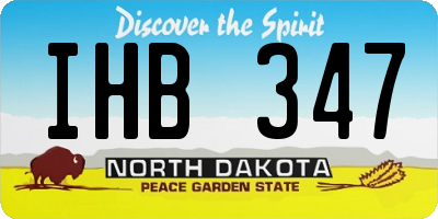 ND license plate IHB347