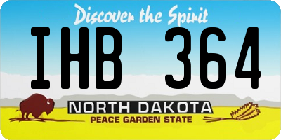 ND license plate IHB364