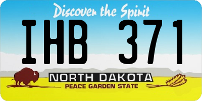 ND license plate IHB371