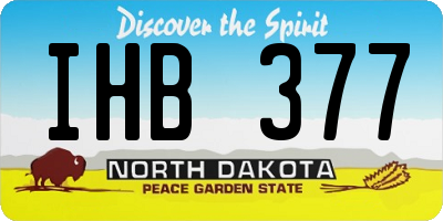 ND license plate IHB377