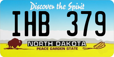 ND license plate IHB379