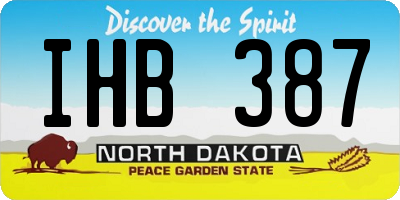 ND license plate IHB387