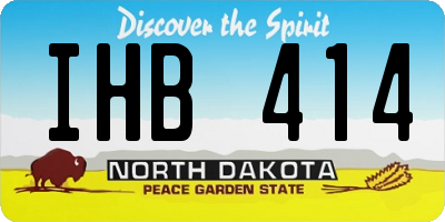 ND license plate IHB414