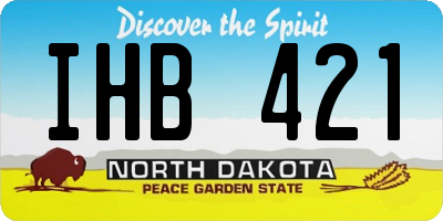 ND license plate IHB421