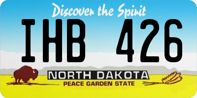 ND license plate IHB426