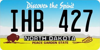ND license plate IHB427