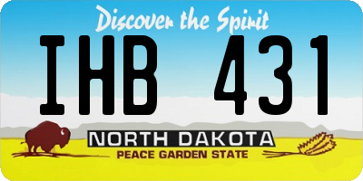 ND license plate IHB431