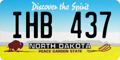 ND license plate IHB437