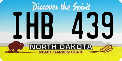 ND license plate IHB439