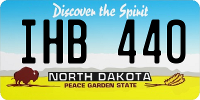 ND license plate IHB440