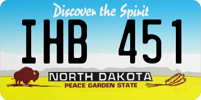 ND license plate IHB451