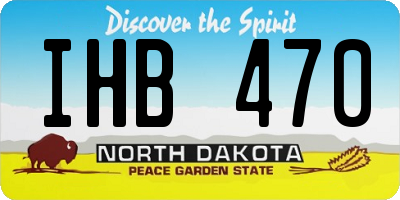 ND license plate IHB470