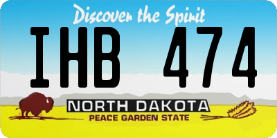 ND license plate IHB474