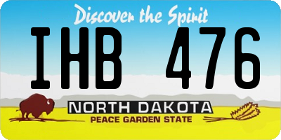 ND license plate IHB476