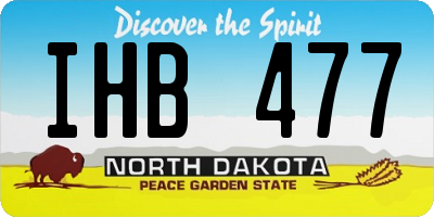 ND license plate IHB477