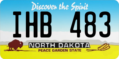 ND license plate IHB483