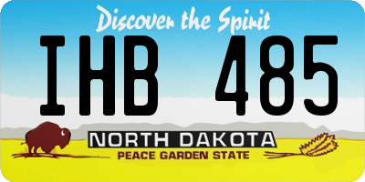 ND license plate IHB485