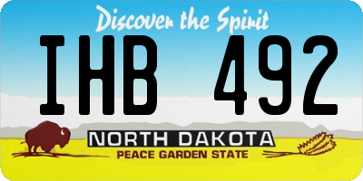 ND license plate IHB492